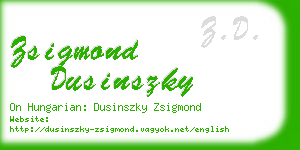 zsigmond dusinszky business card